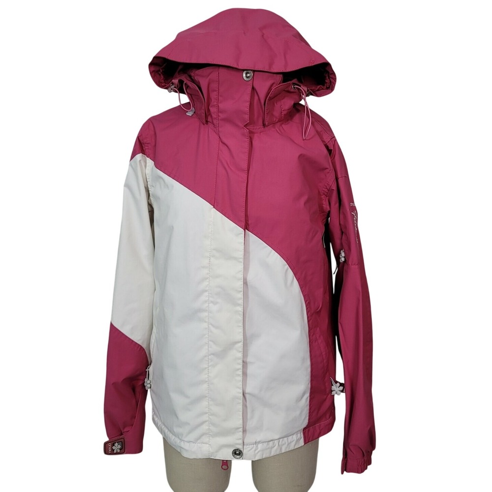 ONeill Freedom Series Womens Pink White Colorblock Hooded Ski Jacket Size S